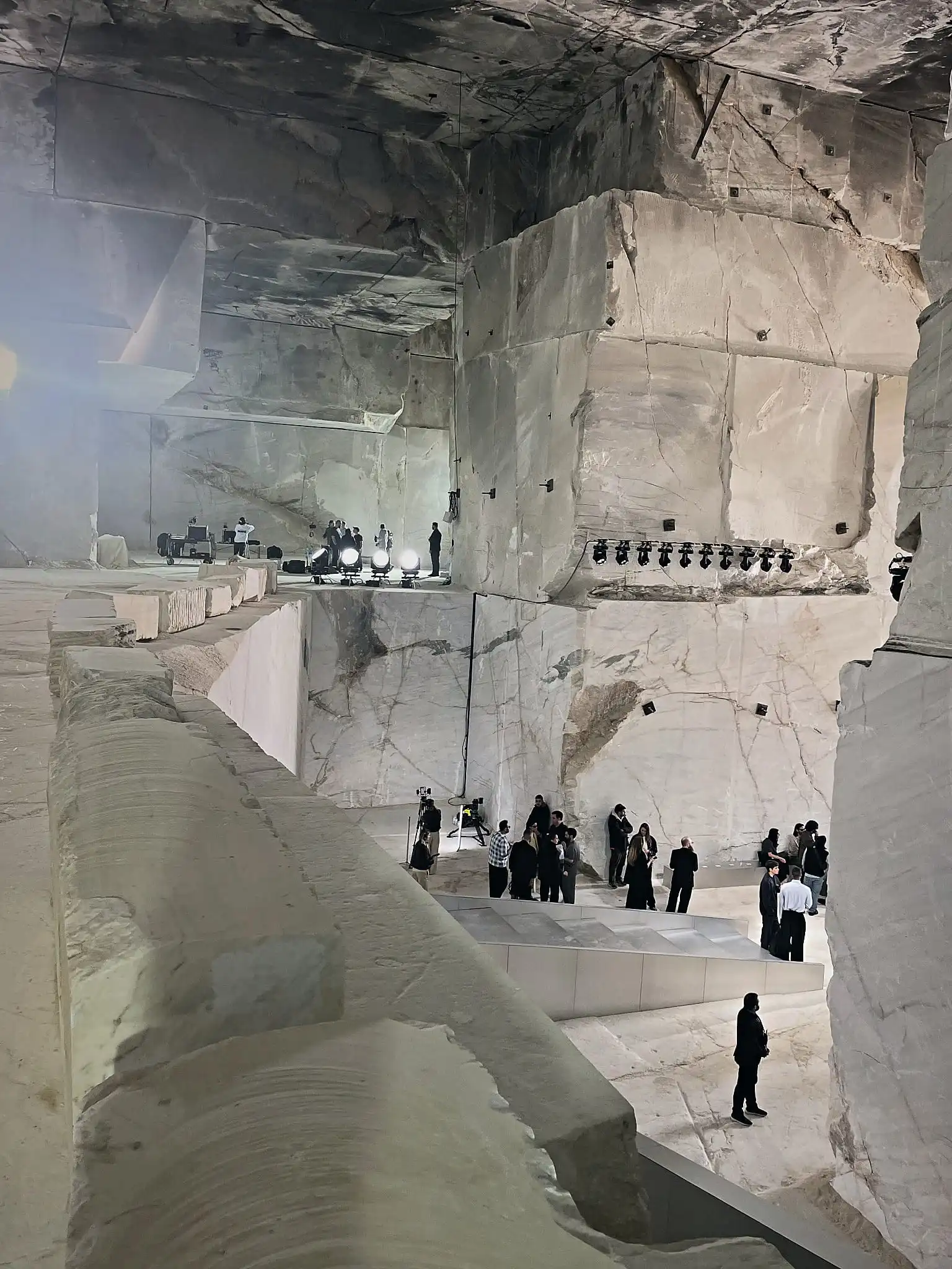 Dionysos Marble Quarry fashion show production location in Greece