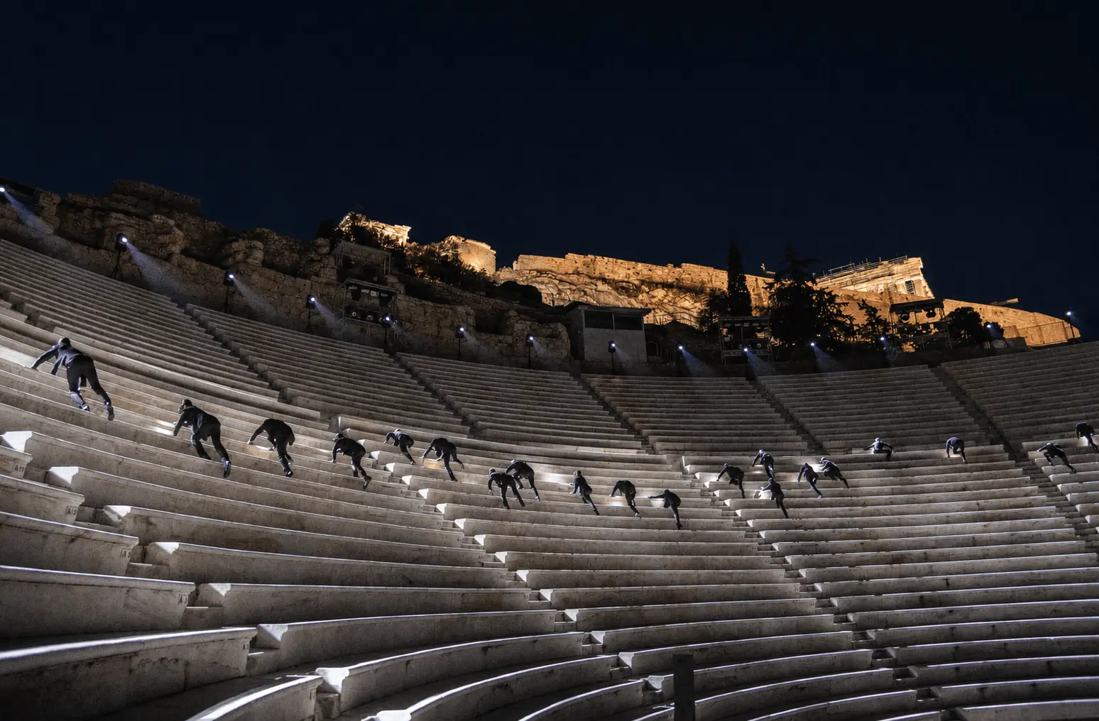 Odeon of Herodes Atticus night performance production in Athens